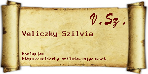 Veliczky Szilvia névjegykártya