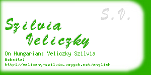 szilvia veliczky business card